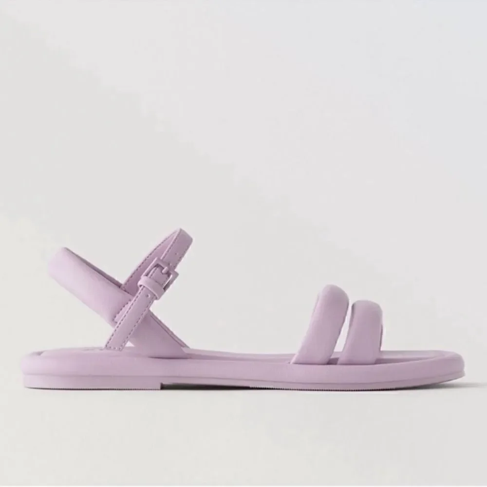 Zara Girls Lavender/Purple Sandals (Size 3.5)